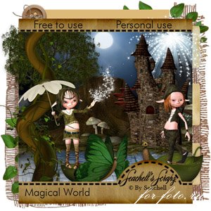 скачать бесплатно Скрап набор — Seachell Magical World