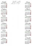 Календарные сетки на 2010 год.