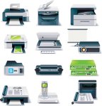 Office collection of vector