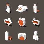 Office collection of vector