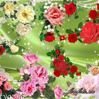 скачать бесплатно Уголки декорированные розами