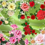 Уголки декорированные розами